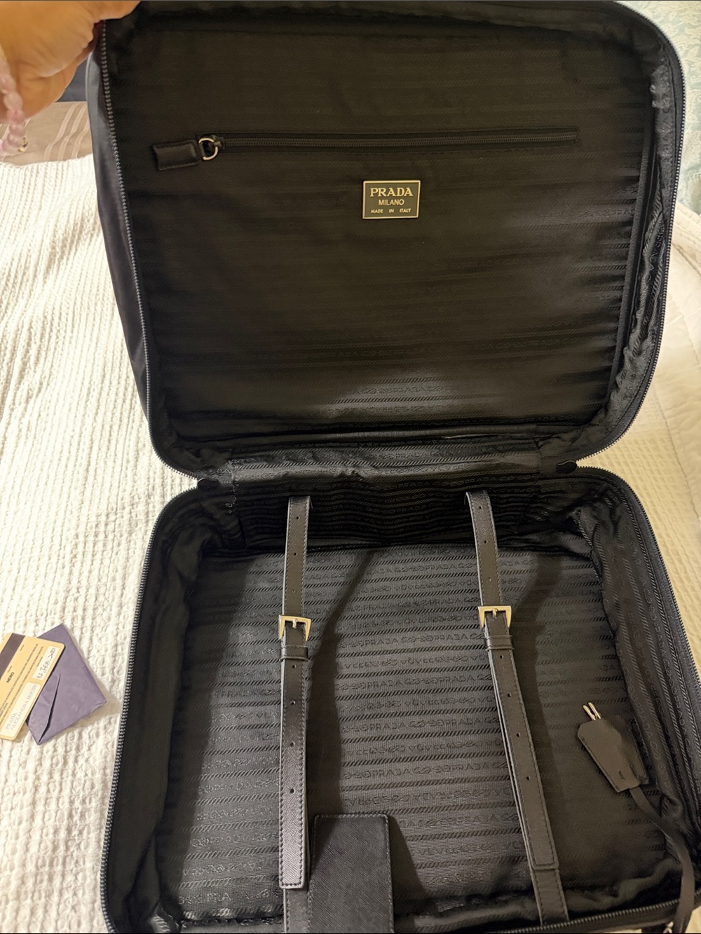 Prada Black Nylon Laptop Briefcase with Leather Trim ( final sale) - Picture 4 of 7